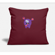 Funny Monster Burgundy Pillow